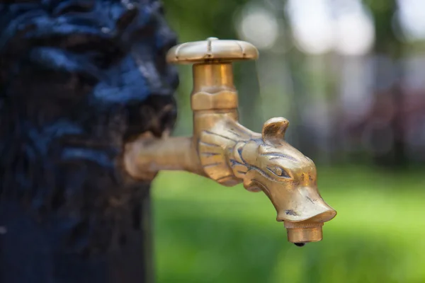 Outdoor faucet in the park — Stock Photo, Image