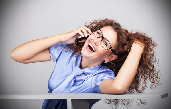 Glückliche Geschäftsfrau — Stockfoto