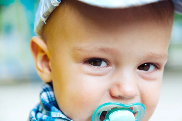 Baby with pacifier — Stock Photo, Image