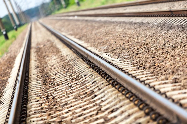 Plano diagonal ferroviário — Fotografia de Stock