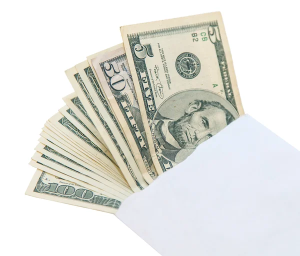 Dólares em um envelope — Fotografia de Stock