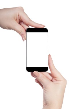 izole kadın elinde cep telefonu
