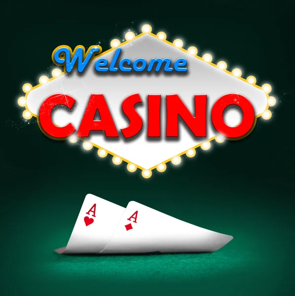 Welcome casino — Stock Photo, Image