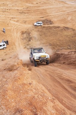çöl, yaz günü amatör yarışı.