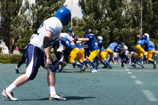 Spelare rugby, amerikansk fotboll — Stockfoto