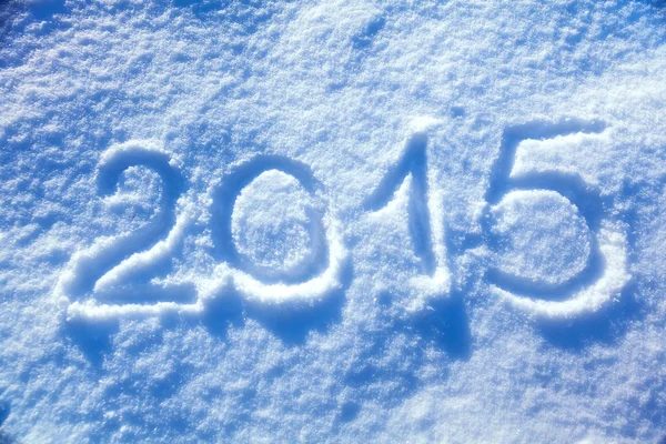 Śnieg nowy rok 2015 — Zdjęcie stockowe
