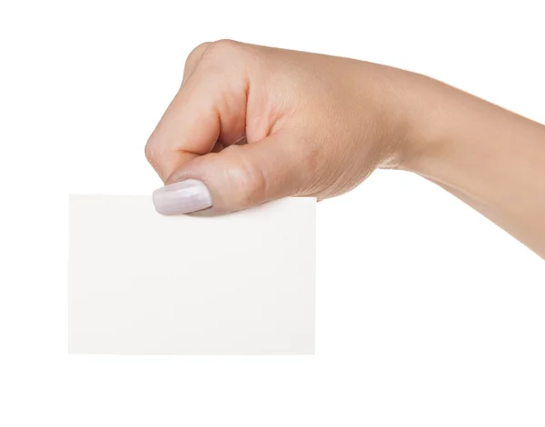 Hand mit Papier — Stockfoto