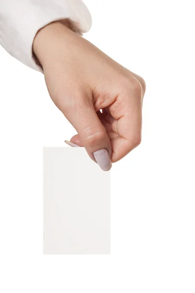 Hand showing vCard — Stock Photo, Image