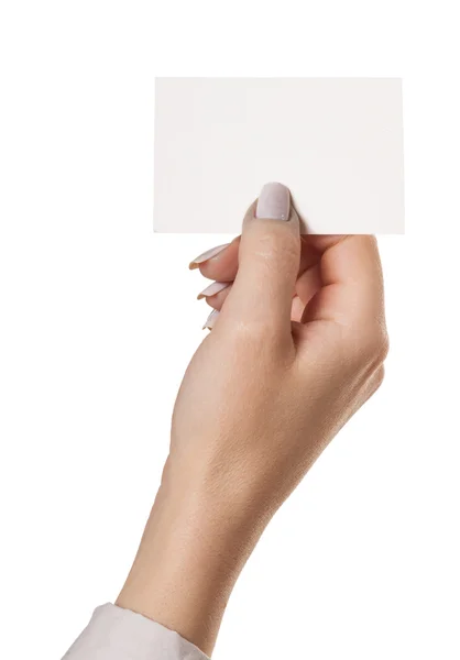 Hand mit Papier — Stockfoto