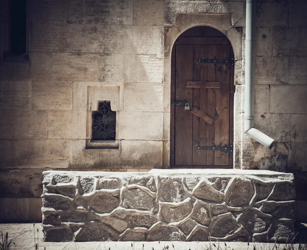 Ročník dveře kostel — Stock fotografie