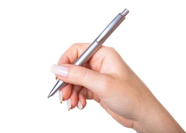 Hand schrijven geïsoleerd — Stockfoto