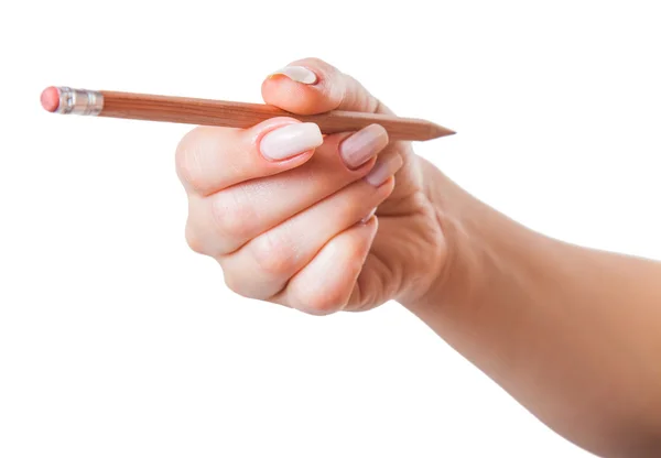 Hand with a pencil — Stock Photo, Image