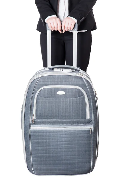 Woman with a suitcase — Stock Photo, Image