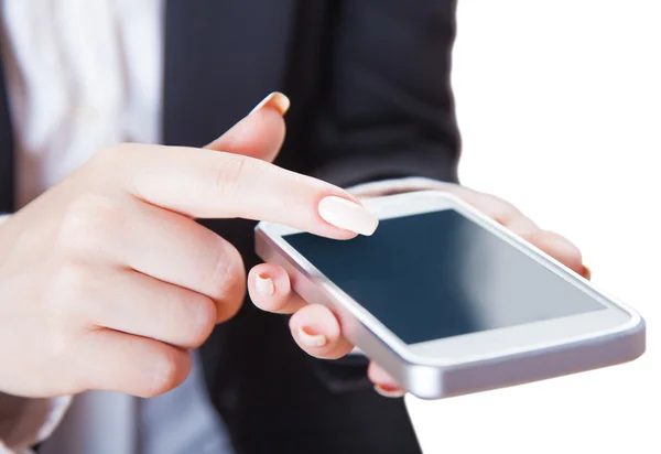 Smartphone in female hands — Stock Photo, Image