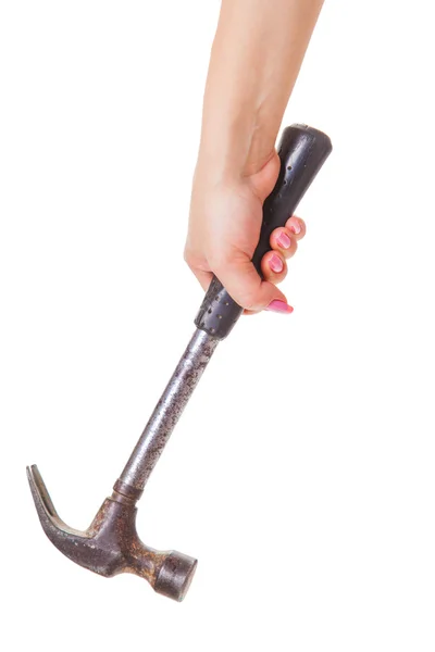 Hammer in hand — Stock Photo, Image