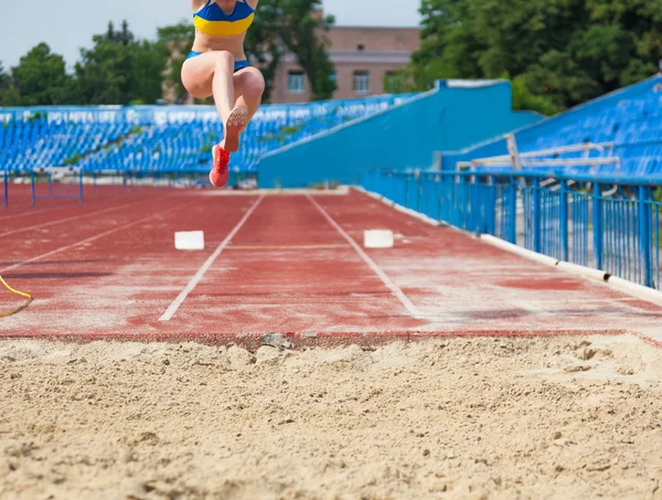 Execution of the triple jump — Stock Photo, Image