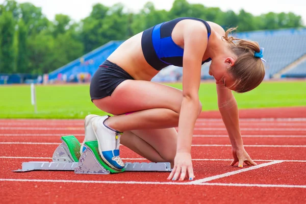 Läufer am Start — Stockfoto