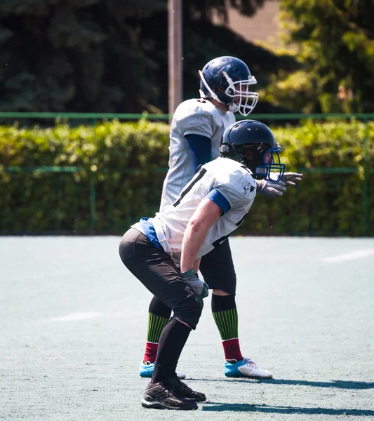 Athleten im Rugbystadion — Stockfoto