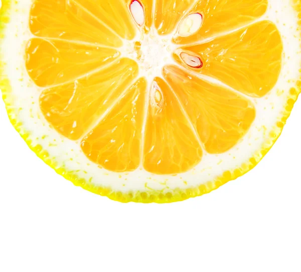 Orange slice with seeds closeup — Stock Photo, Image
