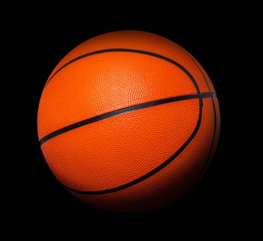 yeni basketbol topu siyah arkaplanda yakın plan