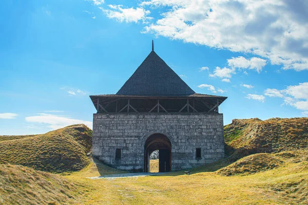 Khotyn Ukraine March 2022 View Khotyn Fortress Fortification Complex Khotyn — Stock Photo, Image