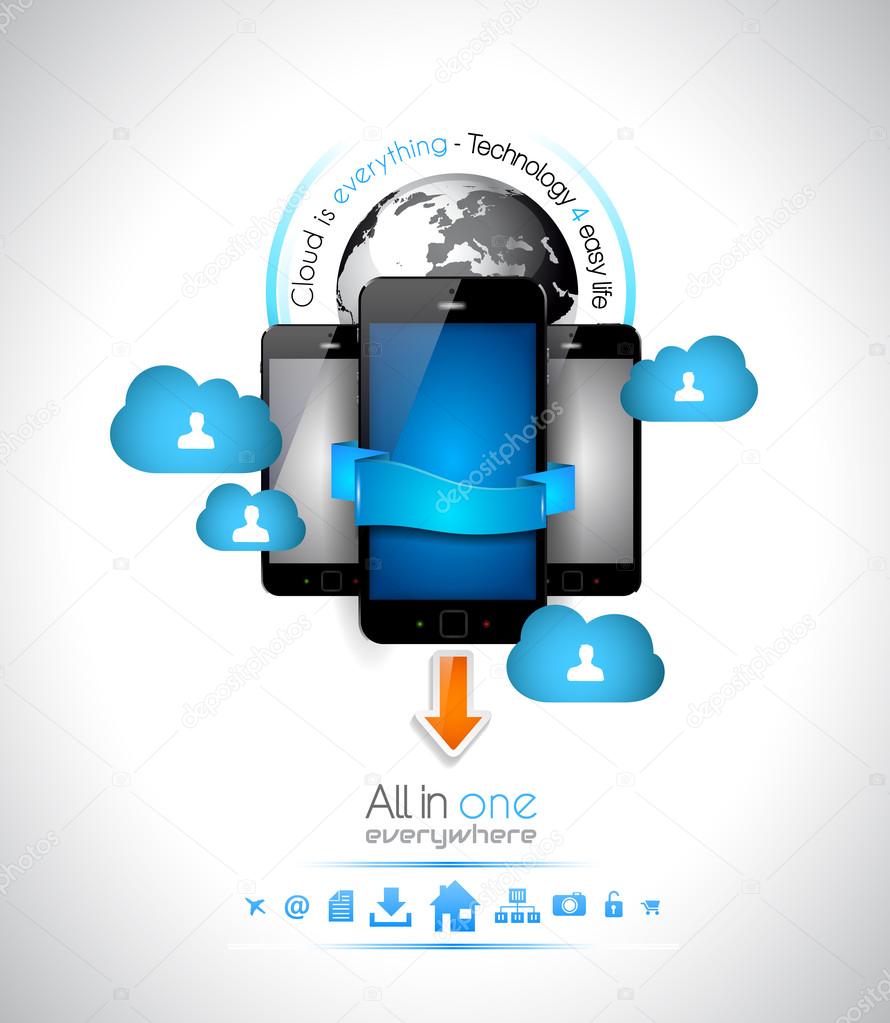 Cloud Computing concept Background