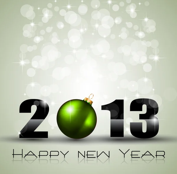 2013 Ecology Green Themed Greetings for New Year Posters — Stock Vector