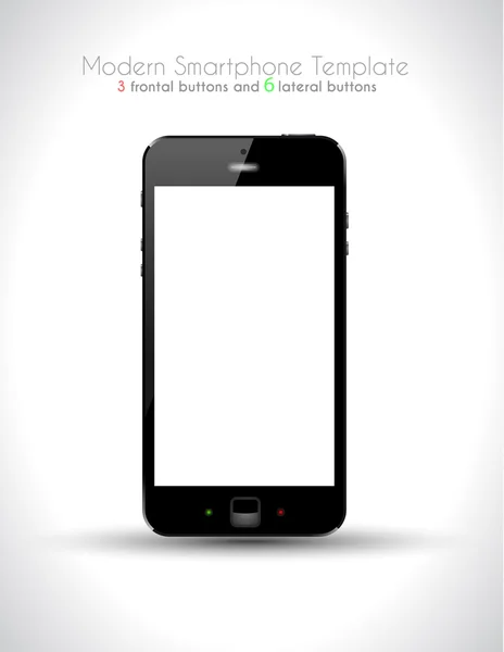 Smartphone tactile moderne ultra réaliste — Image vectorielle