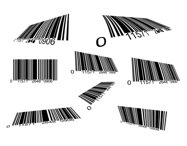 Barcode aus nächster Nähe eingestellt — Stockvektor