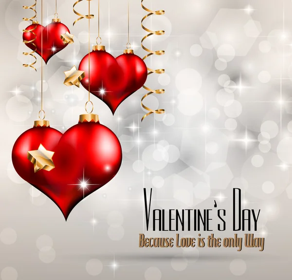 Aftelkalender voor Valentijnsdag partij uitnodiging flyer achtergrond — Stockvector