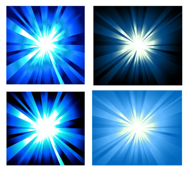 Juego de luces de rayos Explosión — Archivo Imágenes Vectoriales