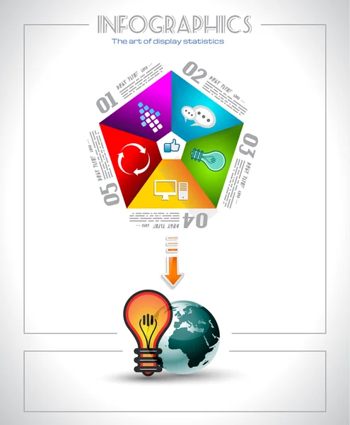 Diseño infográfico - papel original — Archivo Imágenes Vectoriales