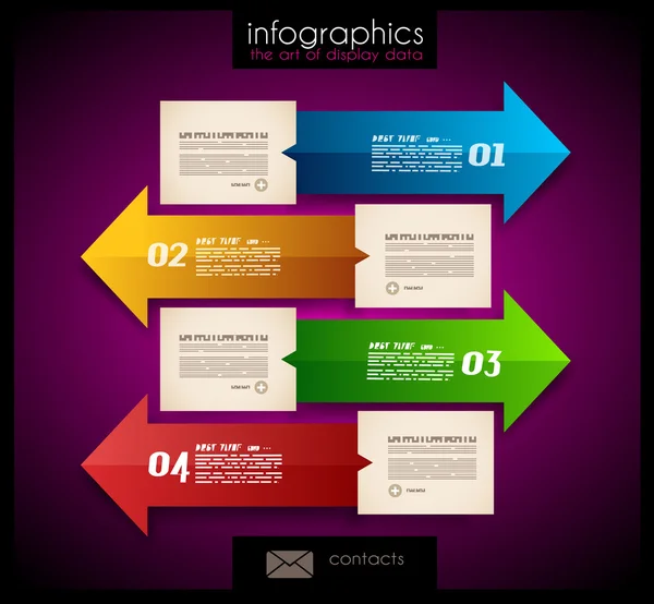 Infographic design - eredeti papír Címkék — Stock Vector