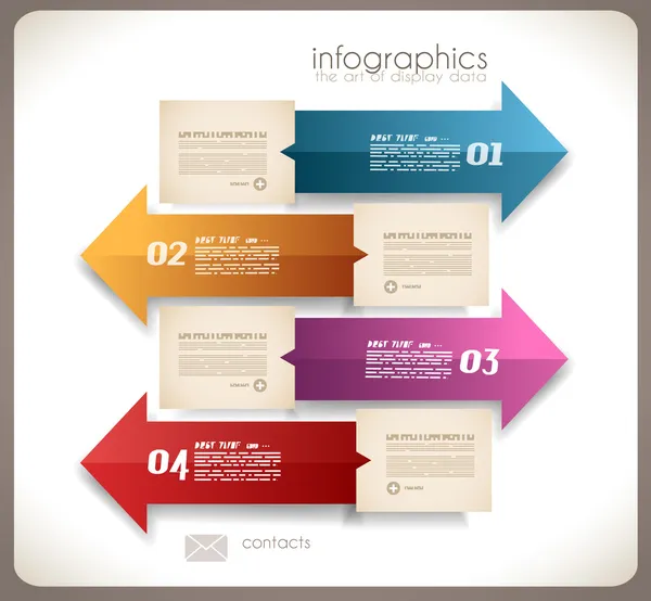 Infographic design - ursprungliga papper Taggar — Stock vektor