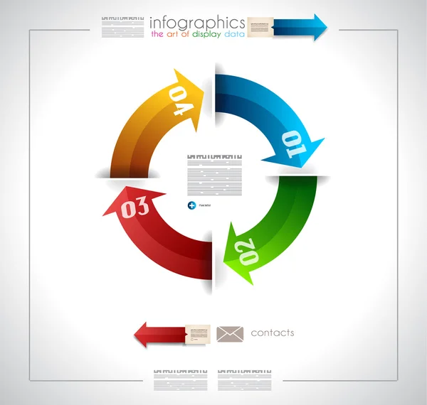 Arrow Ranking Infographics Template — Stock Vector