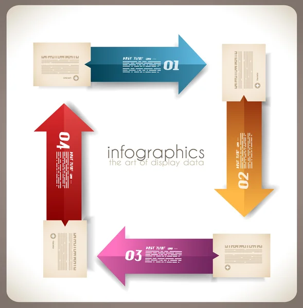 Infographic şablon tasarım - orijinal geometrics — Stok Vektör