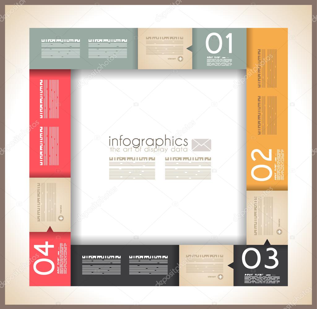 Infographic template design - Original geometrics