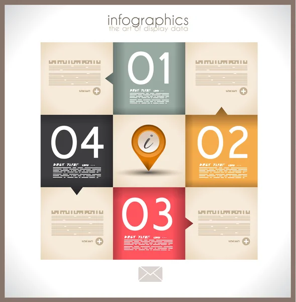 Infographic design - original paper tag — Stock Vector