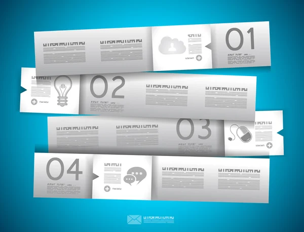 Design infográfico - etiquetas de papel originais — Vetor de Stock