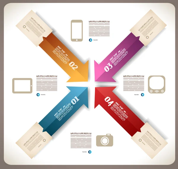 Conception de gabarits infographiques - Géométrie originale — Image vectorielle