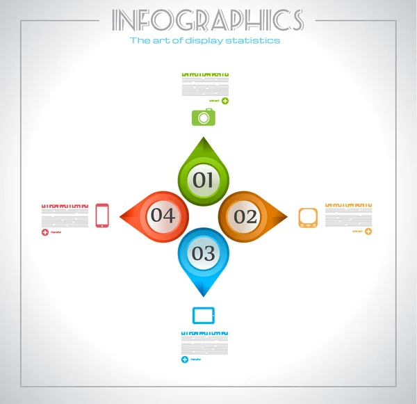 Infographic design - original geometrics — Stock Vector