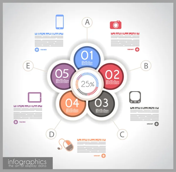 Design de modelo infográfico - Geometria original — Vetor de Stock