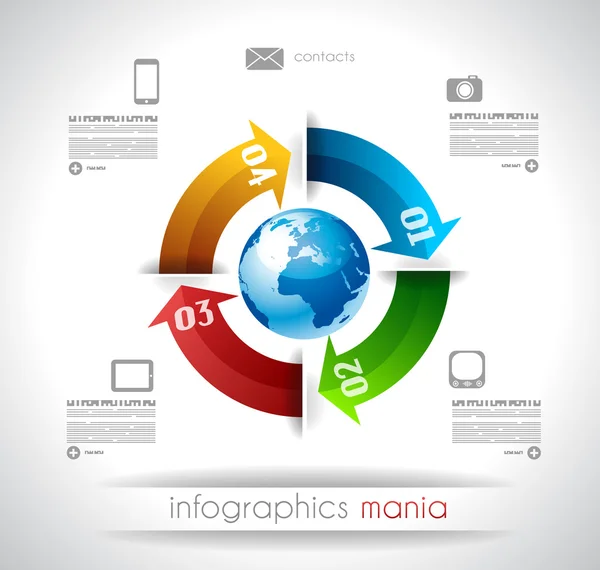 Conception de gabarits infographiques - Géométrie originale — Image vectorielle