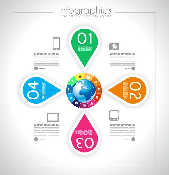 Infographic mall design - ursprungliga geometriska — Stock vektor