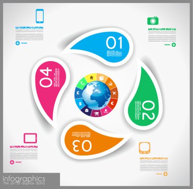 Infographic - orijinal geometrik tasarım şablonu