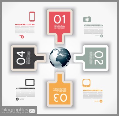 Infographic - orijinal geometrik tasarım şablonu