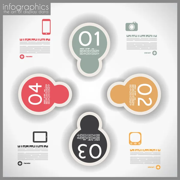 Design modello infografico - Geometrico originale — Vettoriale Stock