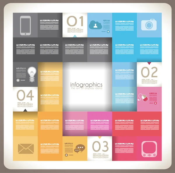 Conception infographique pour le classement des produits — Image vectorielle