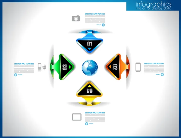 Plantilla infográfica para visualización de datos estadísticos . — Archivo Imágenes Vectoriales