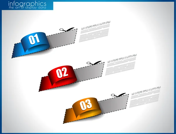 Modello infografico per la visualizzazione statistica dei dati . — Vettoriale Stock